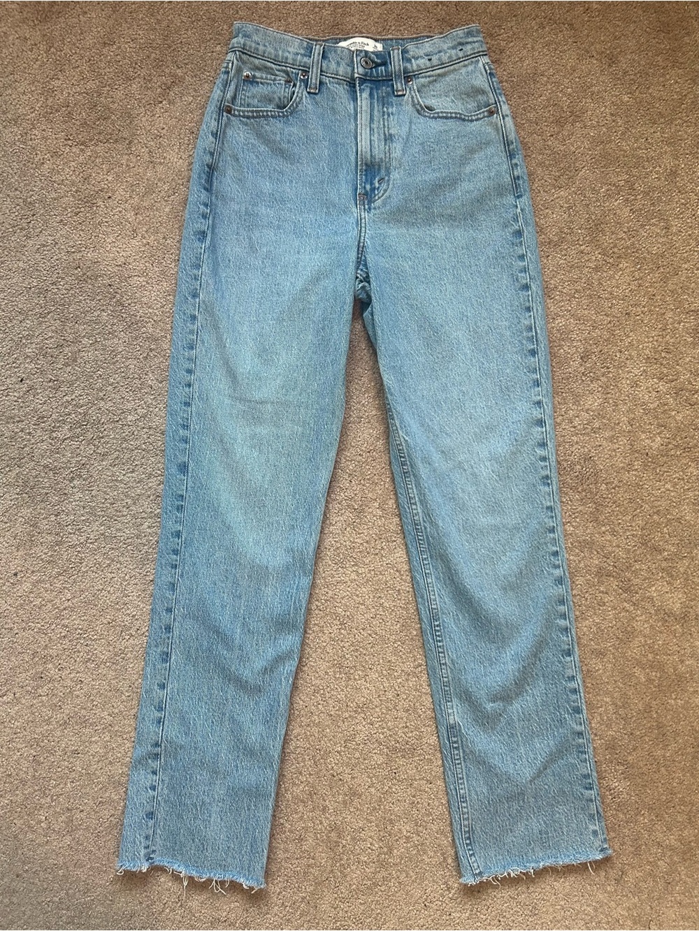 Abercrombie & Fitch Curve Love Ultra High Rise 90's Straight Jeans